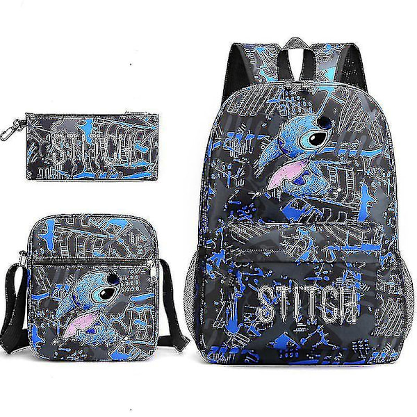 Lilo Stitch Ryggsäck Set skolväska-orkidé orchid