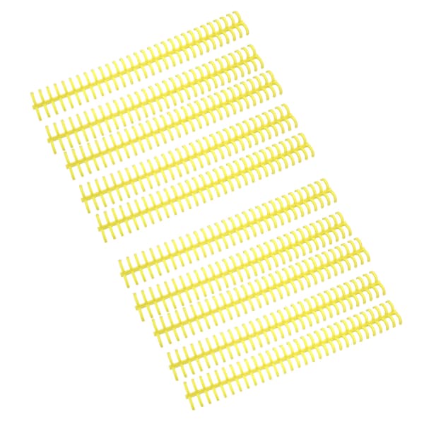 10 Bindende Spiralspoler Kamme 30 Huller Plaststrimler til Løse Blade 1,3 cm Diameter Gul
