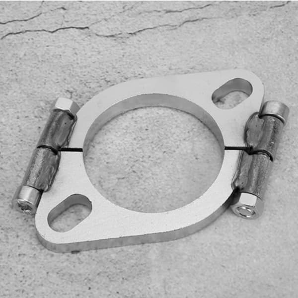 2,5 tommer 63 mm stål eksosflens flat oval delt reparasjonstilbehør