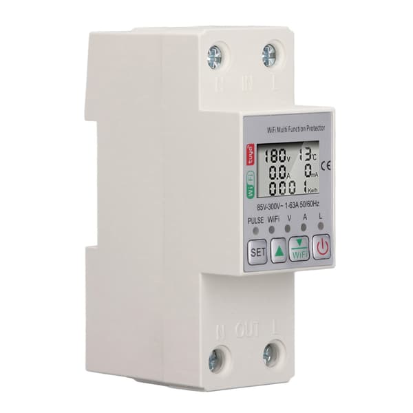 Tuya WiFi Smart Strømmåler Switch Energi Strømafbryder Multifunktionsbeskyttelse AC85 300V 63A