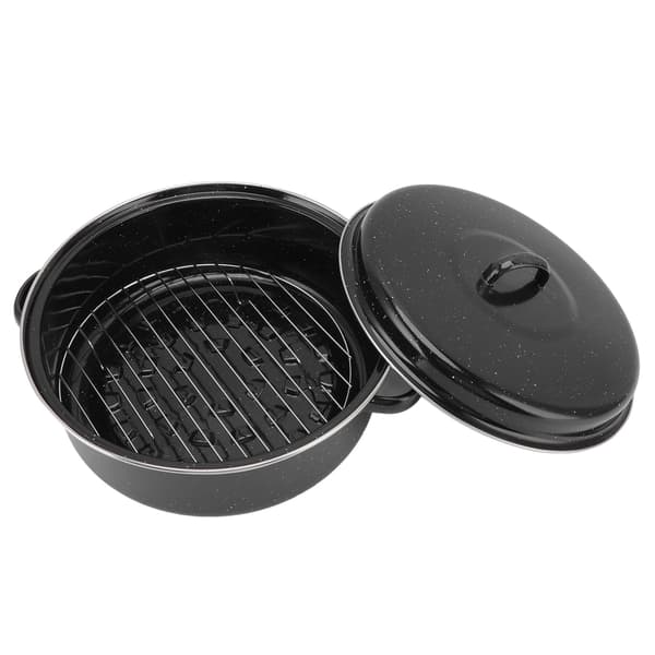 Non-stick BBQ Gryde 28cm Støbejernslåg Ristede Søde Kartofler Kastanjer