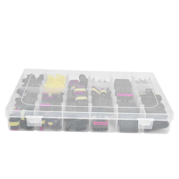 1004 PCS Automotive Connector Vedenpitävä johdinpistoke uros- ja naarasliittimen 1-6-nastainen sarja