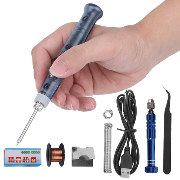 Mini Portabel USB Lödkolv Kit Elektrisk Kompakt för Svetsreparation