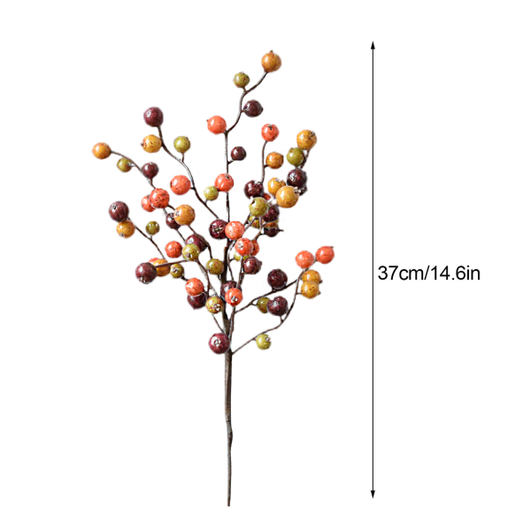 Bär enkelgren röd frukt konstgjord blomma-höstgul (dvärggren)