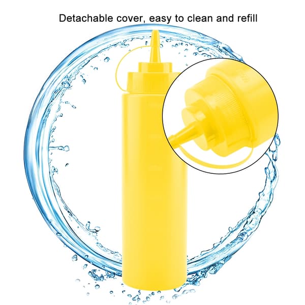 720ml 10-pakning Plast Oljedispenser for Olivenolje Eddik Gul