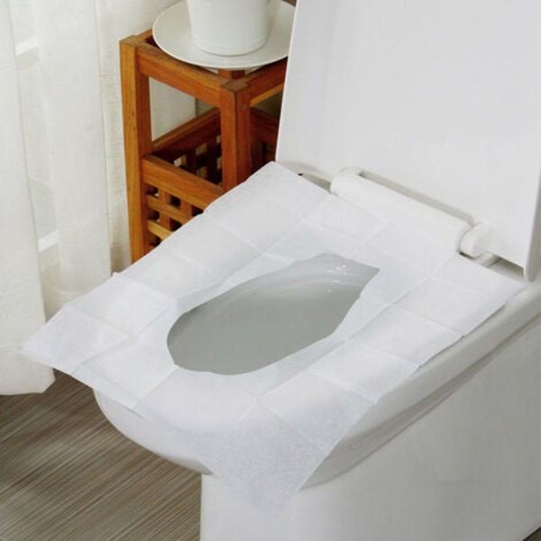 60 kpl kertakäyttöinen wc-istuimen cover, kertakäyttöinen wc-istuimen cover Kertakäyttöinen wc-kulhon cover Biohajoava paperi wc-istuimen cover yksittäispakattuna