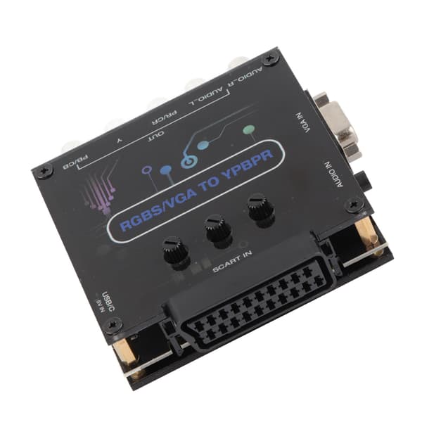 RGBS VGA SCART til YPBPR Komponent Konverter til SFC Genesis N64 Dreamcast Wii MD Saturn