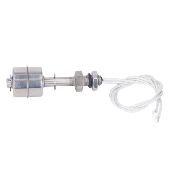 Væskeniveafbryder 10 mm slaglængde rustfrit stål vandolie niveausensor 0-220V 65 mm
