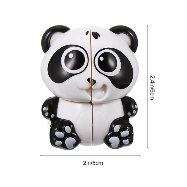 1st Pandaformad leksak Tålig Kreativ Praktisk Rolig Bärbar Pusselleksak Vridblock Leksak Pedagogisk leksak