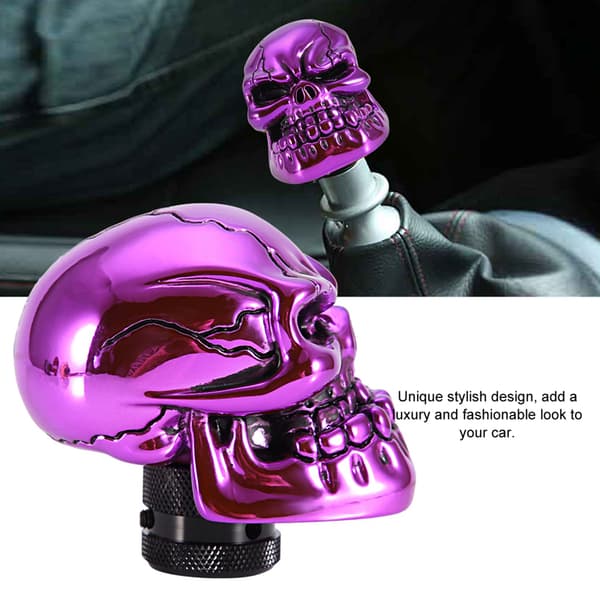 Skelet Kranie Lilla Universal Bil Gearknop Stick