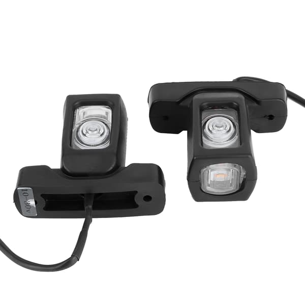 Vandtætte sidemarkeringslygter Rød Gul Hvid 3 lysfarver 4LED Universal til 10‑30V køretøjer