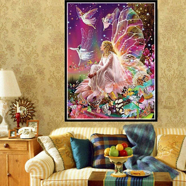 5D diamantmaleri, englevinger 30*40cm