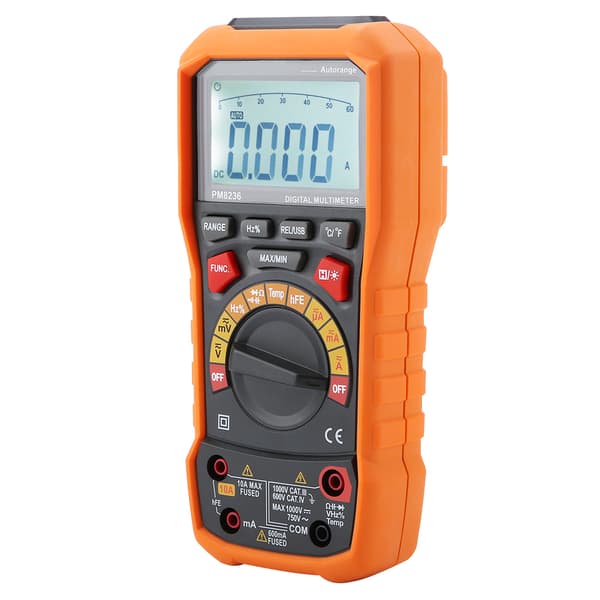 PeakMeter PM8236 Automatisk Digitalt Multimeter Temperatur Kapasitans Frekvenstester