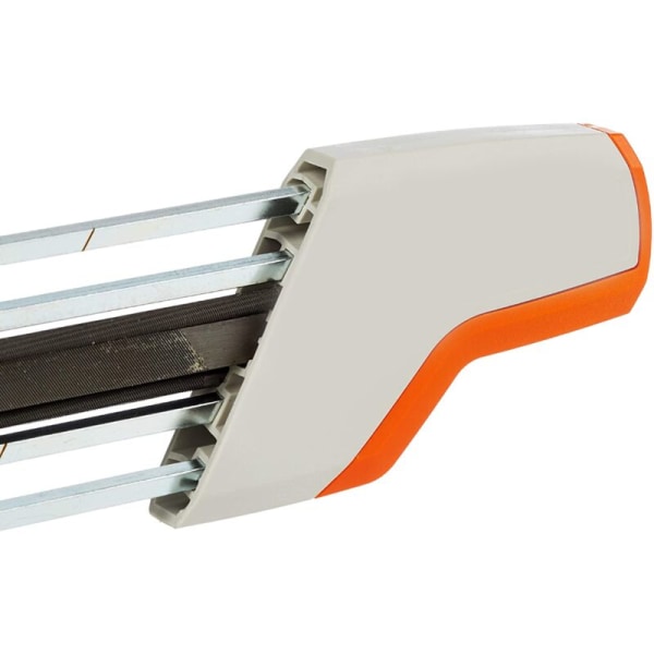 Oranssinvalkoinen 4.0 mini kannettava sähköinen hiomapääviila mini manuaalinen ketjuviila sopii työkaluhuoneeseen