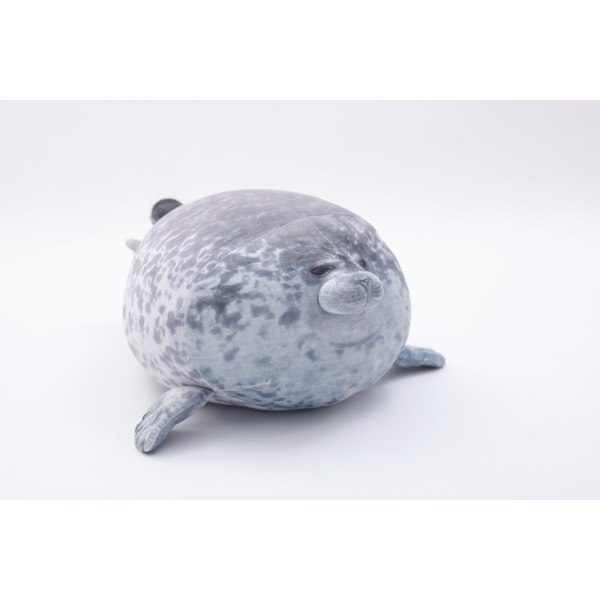 Nukke harmaa ja valkoinen hylkeenukke (harmaa 60cm)