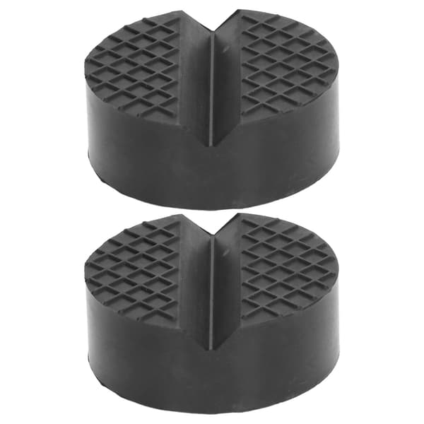 2-pack Jack Gummi Pad Universal Ram Rail Protector V-spårad Återanvändbar Domkraft Lyft Puck för Bilunderhåll
