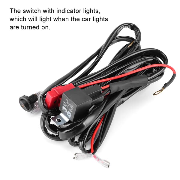 12V/40A høyeffekts arbeidslysbryter ledningsnett vanntett for LED lang stripe lys
