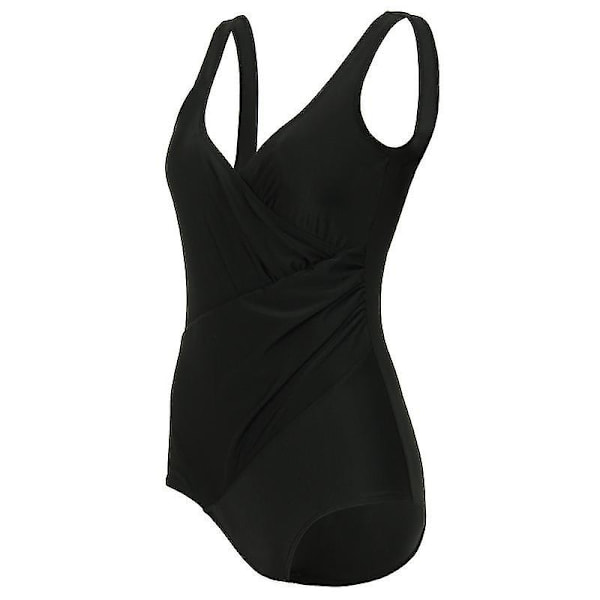 kvinder Polstret Wrap Badedragt Monokini One Piece Badedragt Badetøj Black L