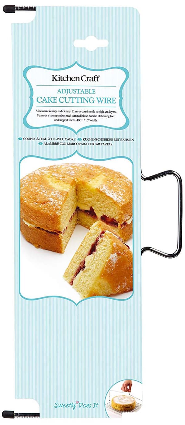 Justerbar kakekutter i rustfritt stål med wire, DIY bakeverktøy, kakeskrape