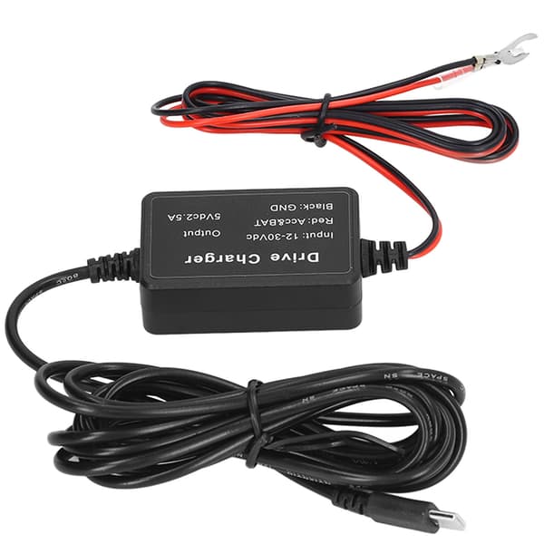 Dash Cam Hardwire Kit 24H Övervakning GPS Navigator Radar Detektor Typ C