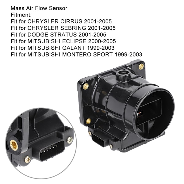 Masseluftstrømssensor MAF passer til CHRYSLER/MITSUBISHI MD336501 E5T08171