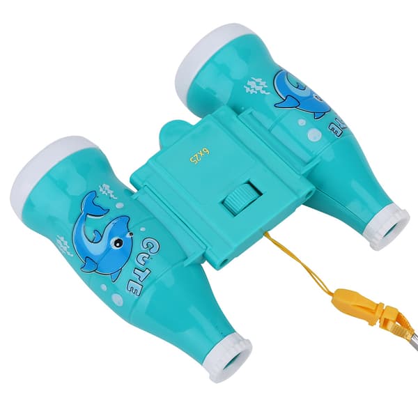 6x Mini Lettvekts Kikkert med Stropp Blå Leker for Barn