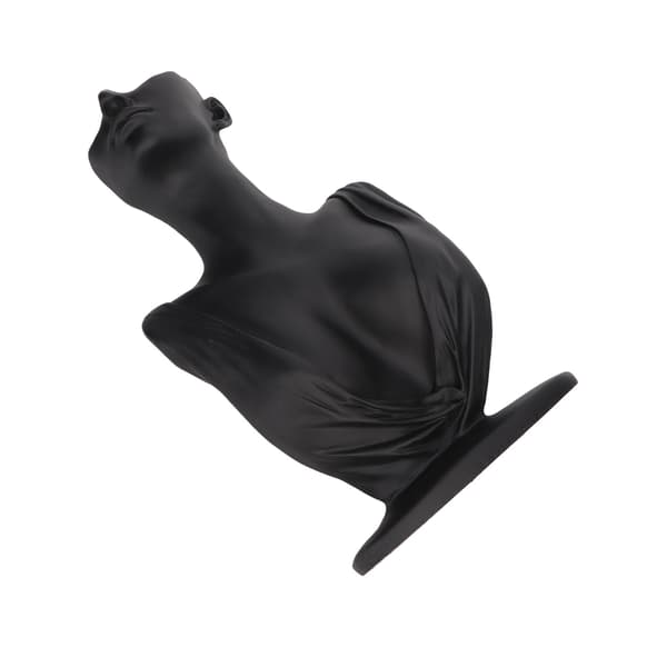 Sort Resin Elegant Letvægts Buste Display Stand til Halskæder med Stor Plads