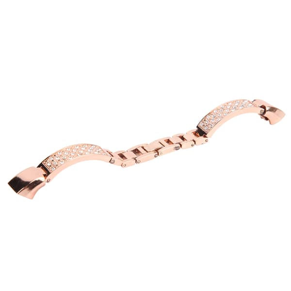 Rustfritt stål dame rhinestone armbånd Fitbit Rose Gold armbånd
