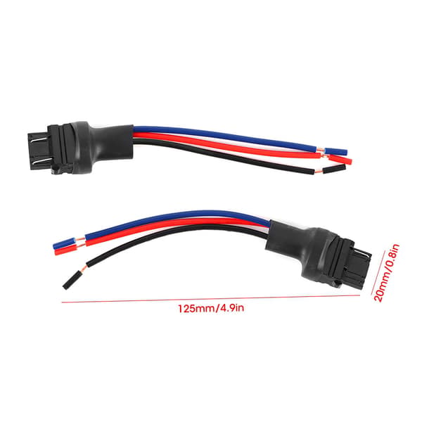 2 stk. 3157 hanstik kontakt Billampeholder Adapterkabel til blinklys