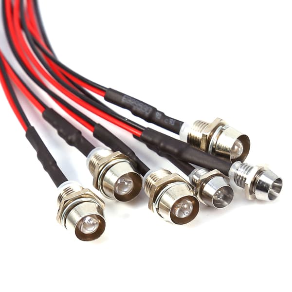LED-lys til 1/10 RC modelbil lastbil - 6 LED'er, forlygter og baglygter