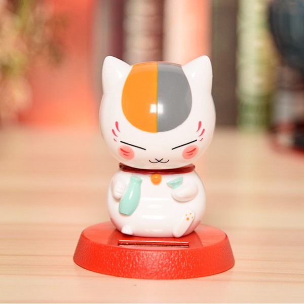 Ny Natsume Friends Account Håndlavet Lucky Cat Solar Car Ornament Creative Car Ornament (4 stykke sæt)