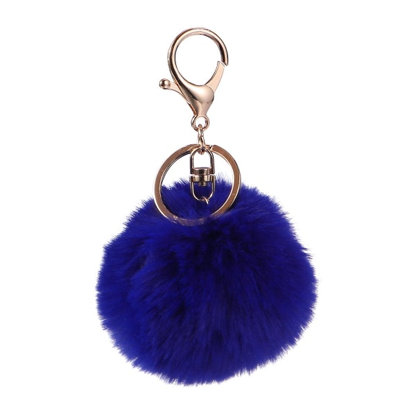 1 st plysch nyckelring Söt härlig imitation kaninhår hängande boll nyckelring för ryggsäck Handväska Väska Nycklar