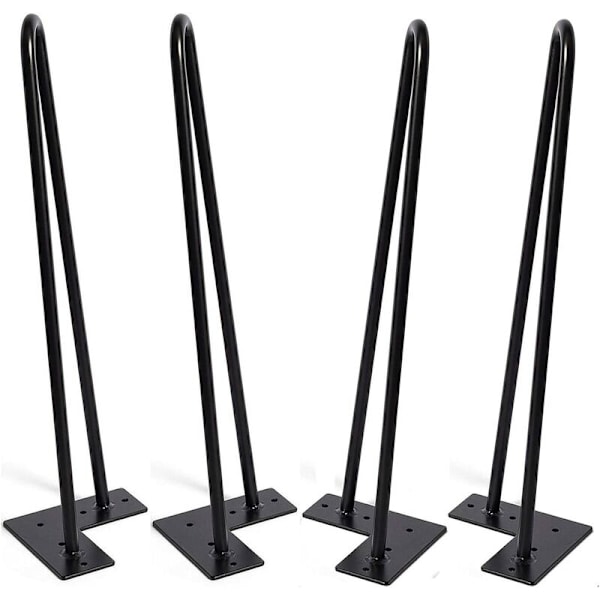 Kolmilankaiset pöydän jalat Yksikannatiniset metalliset pöytäjalat (4 kpl, 2-lankainen kiinteä, pituus 60cm) Soveltuu kotikäyttöön