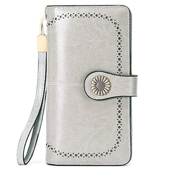 Plånböcker för kvinnor Kreditkortshållare i läder med RFID-blockering Armband med stor kapacitet A916-192 J