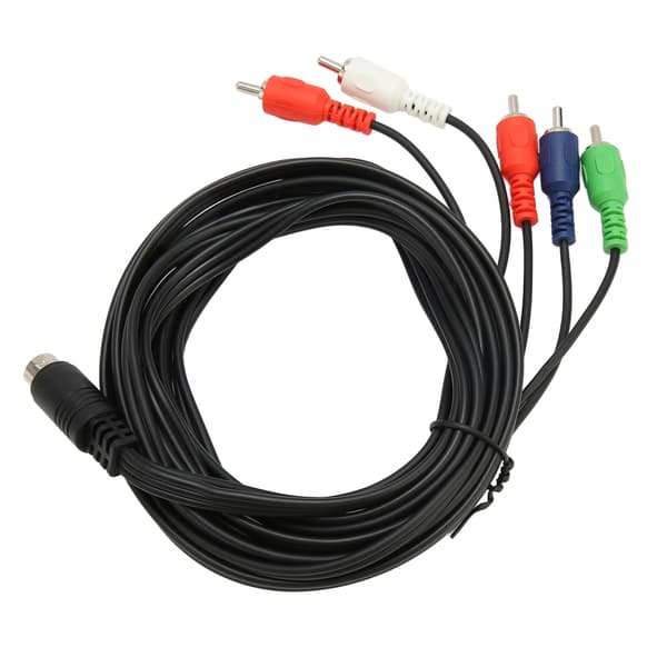 Mini 10 Pin DIN til 5 RCA AV Kabel Rød Grøn Blå Rød Hvid til TV