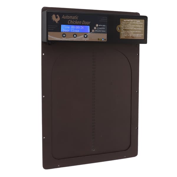Automatisk IP45 Vanntett Programmerbar Kyllingburdør Timer i Aluminium 100‑240V Brun AU Plugg