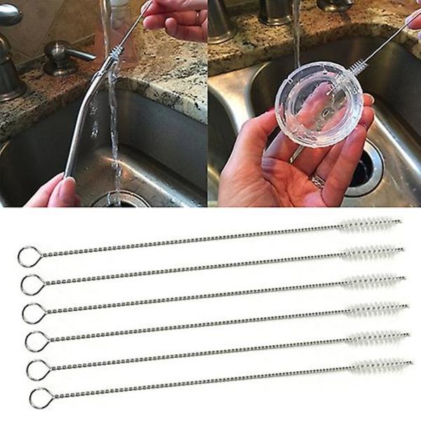 3 x 6 kpl pyöreä pää nylon ruostumaton teräs kahva olkien puhdistusharjat
