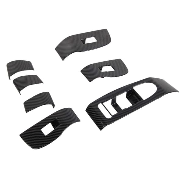 7. generations tør carbonfiber stil skifteknap panel cover til Mazda 3 Hatchback Sedan CX-30