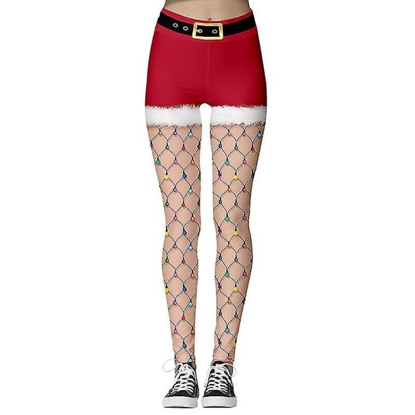 Jule leggings til kvinders yogabukser Mesh M