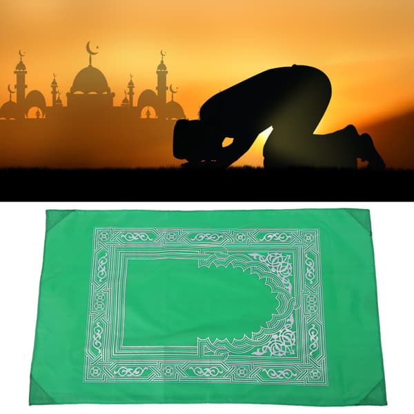 4 stk. Bærbare Glidelåsposer Kompass Muslimsk Bønnmatte Teppe Tilbedelse Tepper