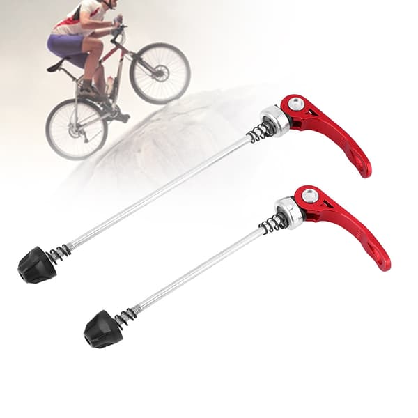 Mountainbike Quick Release Spyd Sæt Forreste Bageste Aksel Rød 1 Par
