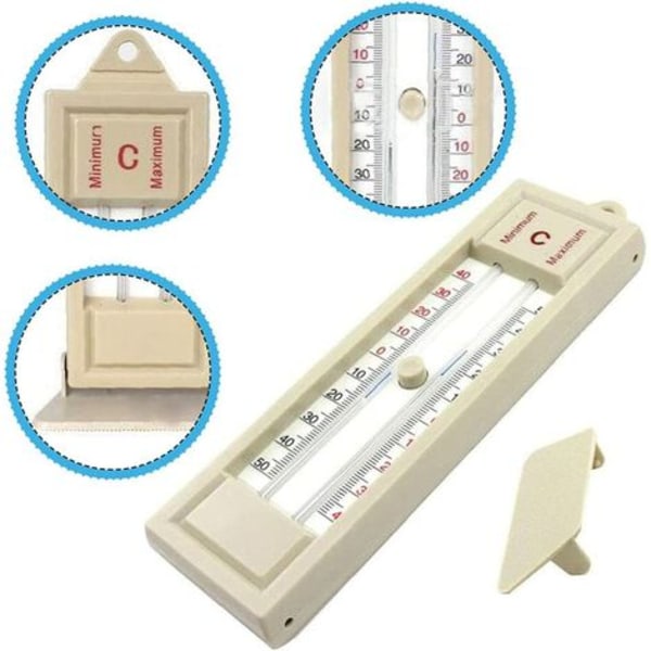 Digital växthustermometer, Max Min termometer - Utomhusutrymme Trädgård Växthusvägg, Väggtermomet i klassisk design