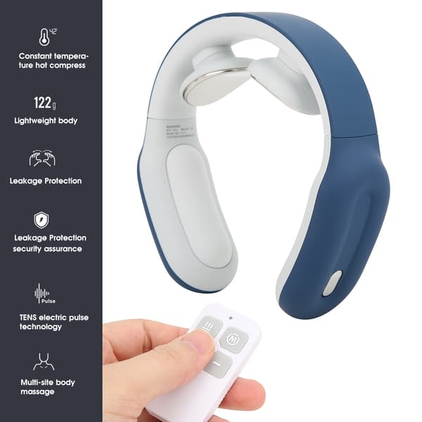 Smart Neck Shoulder Massager Elektrisk Husholdnings Multifunksjon Midje Ryggstøtte Blå