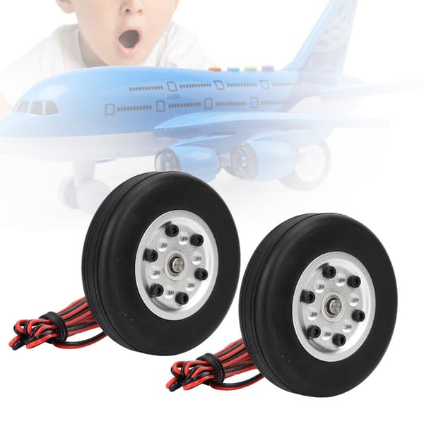 65mm Gummihjul Bromssystem med 4mm Axel för RC Flygplan