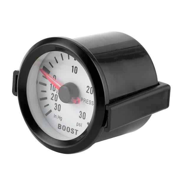 Universal Boost Pointer Vakuumtrycksmätare 0-30PSI 12V Blå LED-urtavla 52mm Dia för bilmotorer
