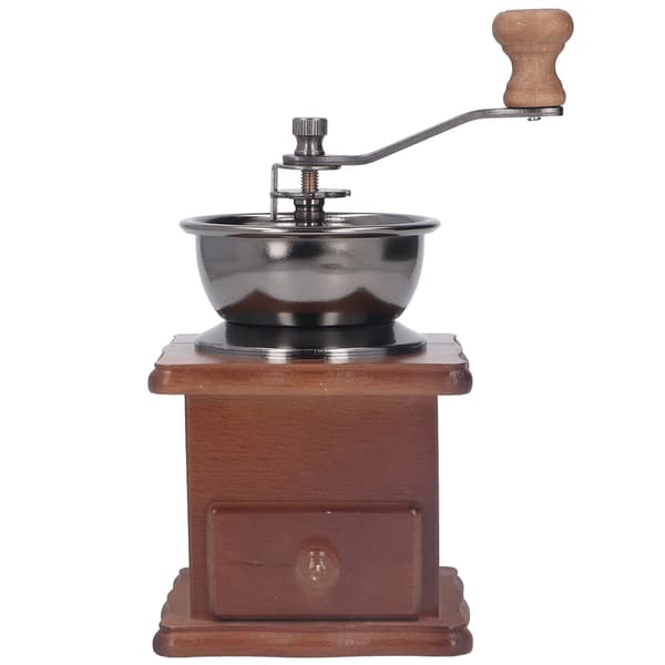 Manuel Retro Træ Kaffekværn Rustfrit Stål Burr Klassisk Stil