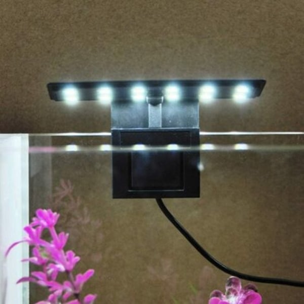 LED Aquarium Light, Aquarium Clip Lamp, Slank LED Aquarium Light, Maksimal installationsglastykkelse: 5 mm