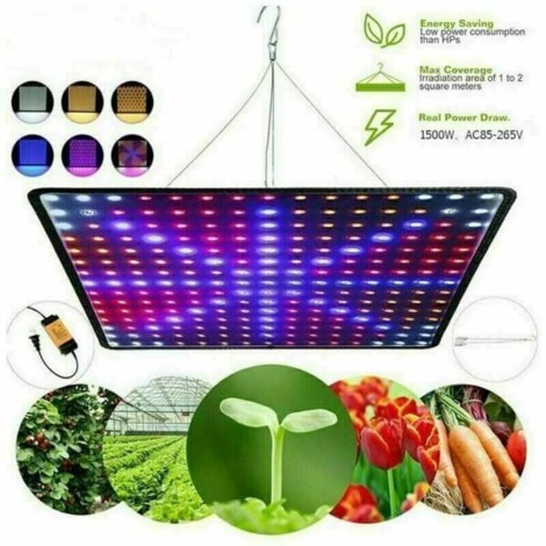 40 W puutarhanhoito-LED-lamppu kukkiva kasvuvalo, sisäviljelyn LED-paneeli kasvien kasvua varten, valkoinen