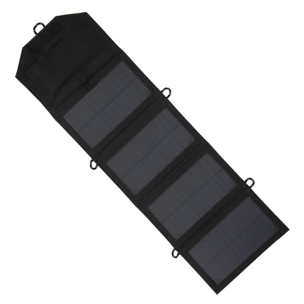 Foldbar 72W Bar Solar Opladerpanel USB Telefonopladning Sort