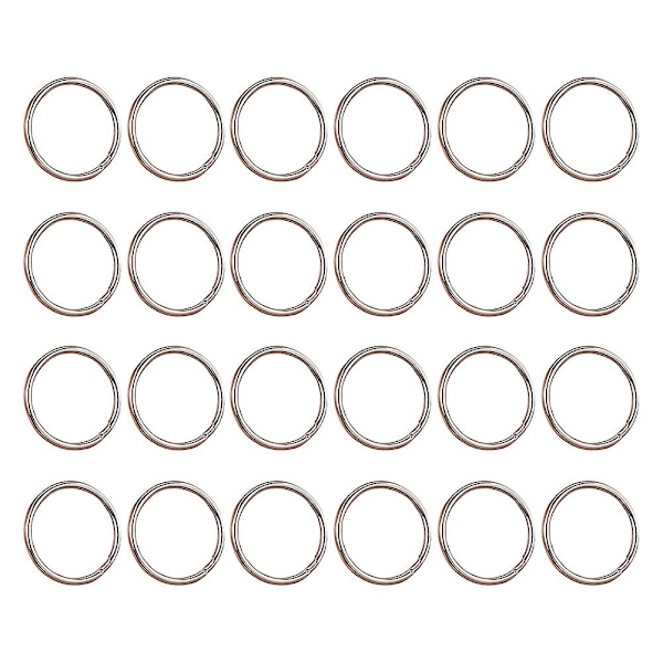 24st Nyckelringar Platta Nyckelringar Metall Nyckelring Ringar Diy Keys Attachment